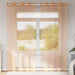 Gordijnen voile met doorvoertules 2 st terracotta