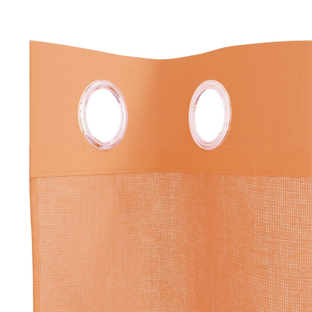Gordijnen voile met doorvoertules 2 st terracotta