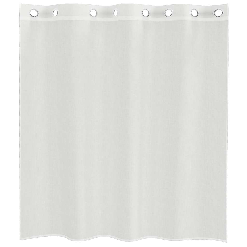 Gordijnen voile met doorvoertules 2 st wit