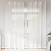 Gordijnen voile met doorvoertules 2 st wit