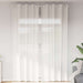 Gordijnen voile met doorvoertules 2 st wit