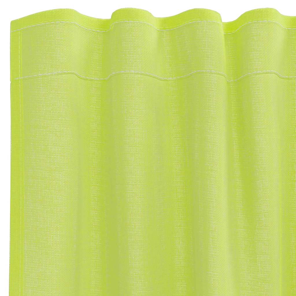 Gordijnen voile met roedezakken 2 st appelgroen