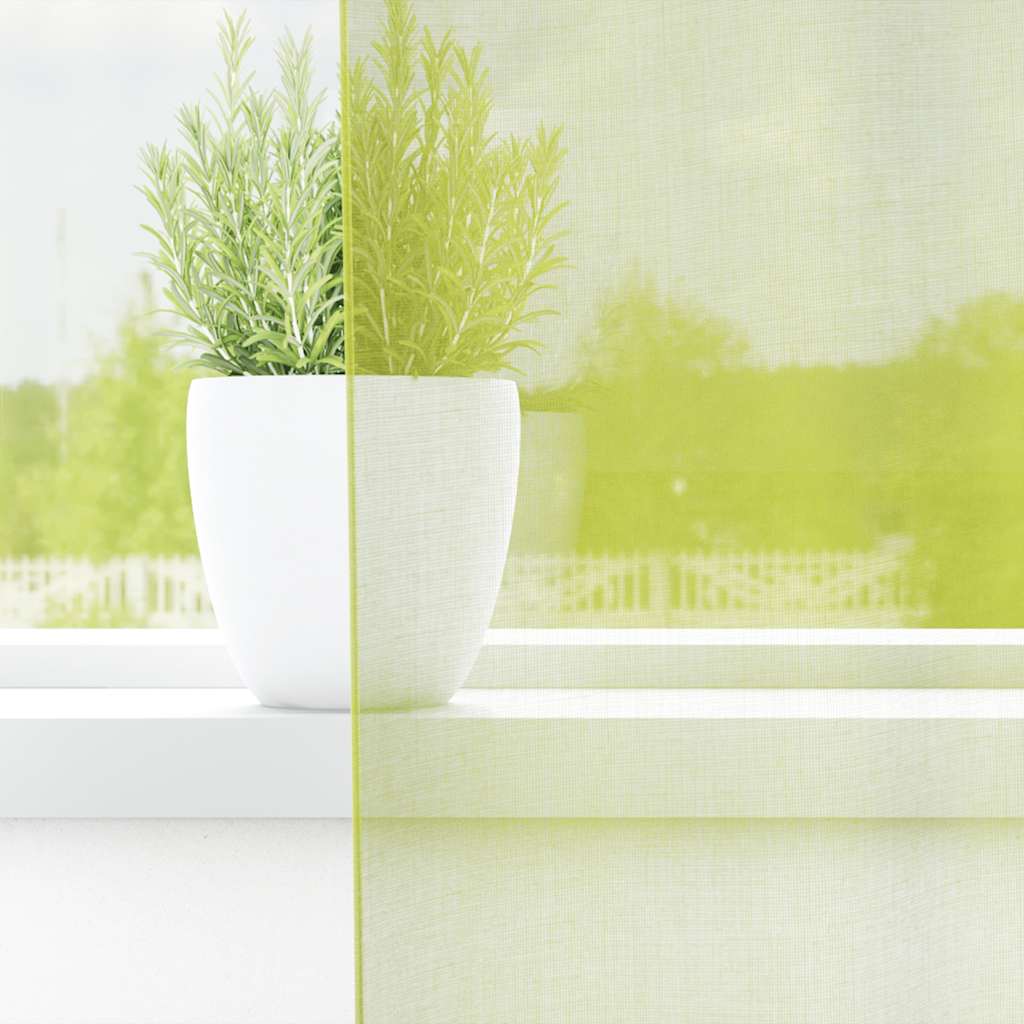 Gordijnen voile met roedezakken 2 st appelgroen