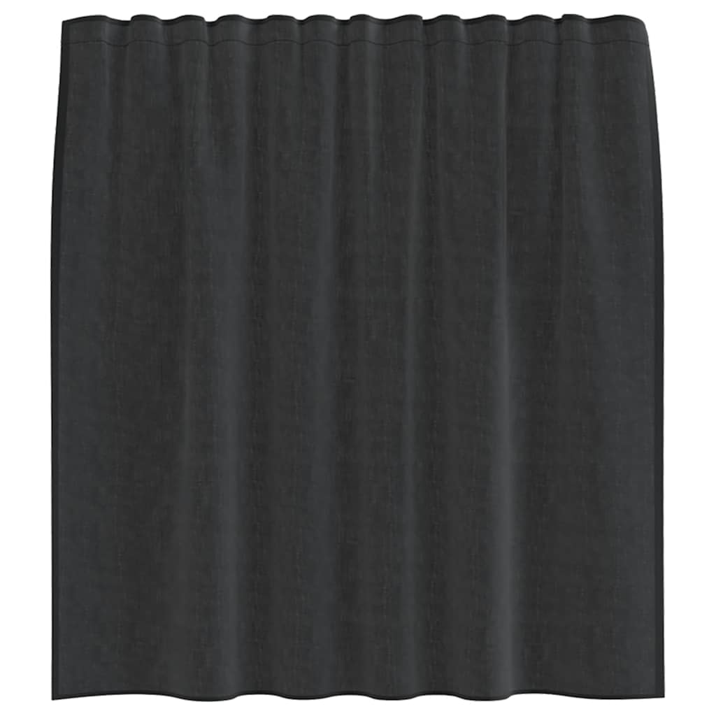 Gordijnen voile met roedezakken 2 st zwart