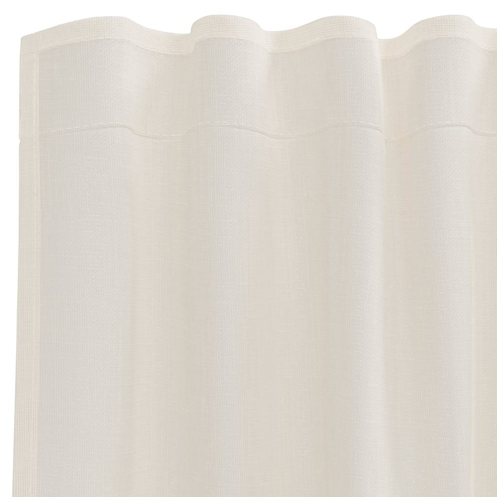 Gordijnen voile met roedezakken 2 st crèmekleurig