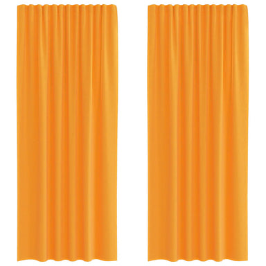 Gordijnen voile met roedezakken 2 st oranje