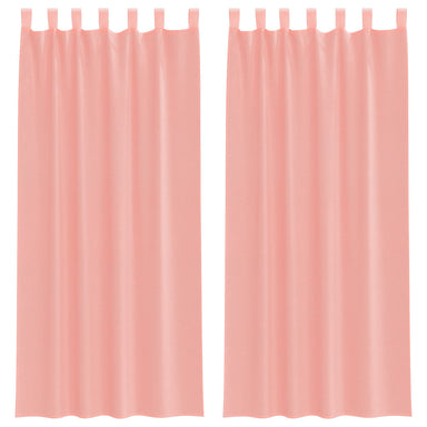 Gordijnen voile met roedezakken 2 st roze