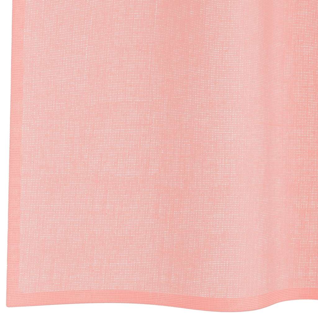 Gordijnen voile met roedezakken 2 st roze
