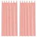 Gordijnen voile met roedezakken 2 st roze