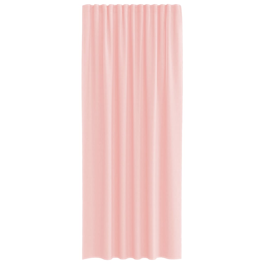 Gordijnen voile met roedezakken 2 st roze