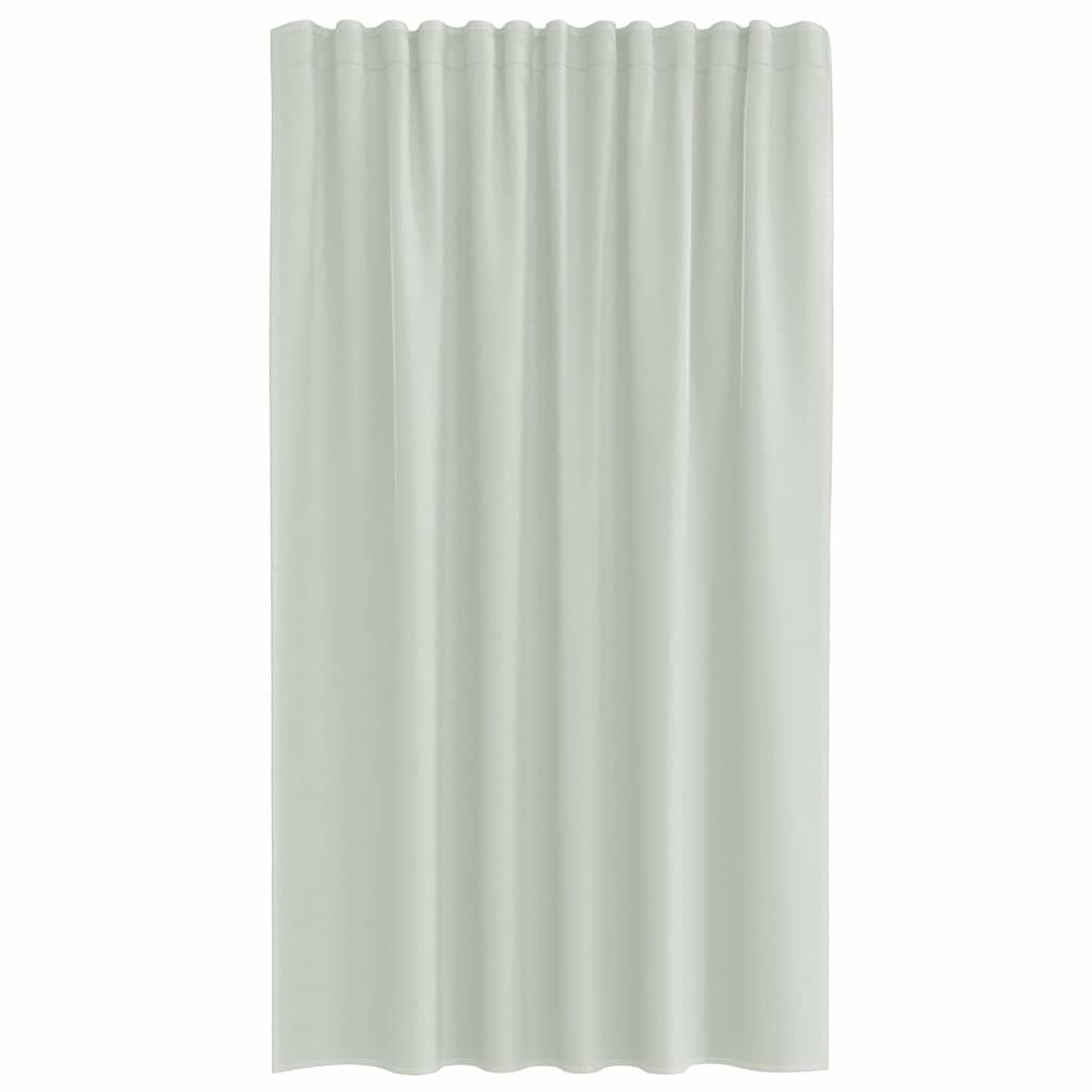 Gordijnen voile met roedezakken 2 st lichtgrijs