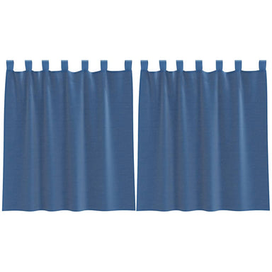 Gordijnen voile met roedezakken 2 st koningsblauw