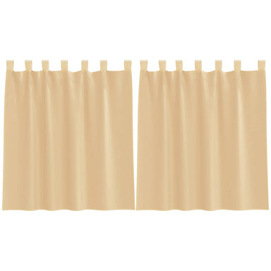 Gordijnen voile met roedezakken 2 st zand