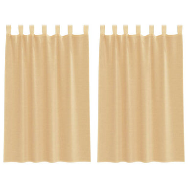 Gordijnen voile met roedezakken 2 st zand