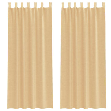 Gordijnen voile met roedezakken 2 st zand