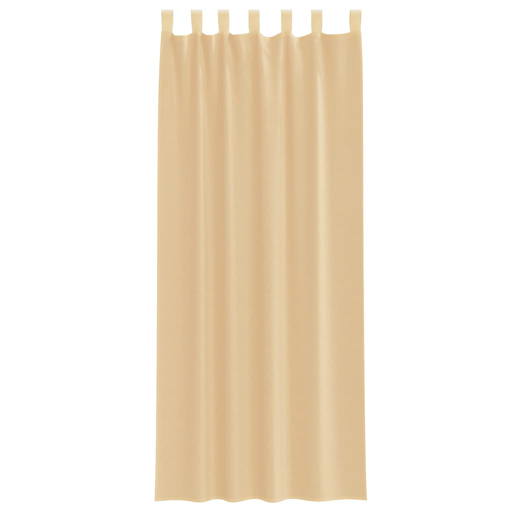 Gordijnen voile met roedezakken 2 st zand
