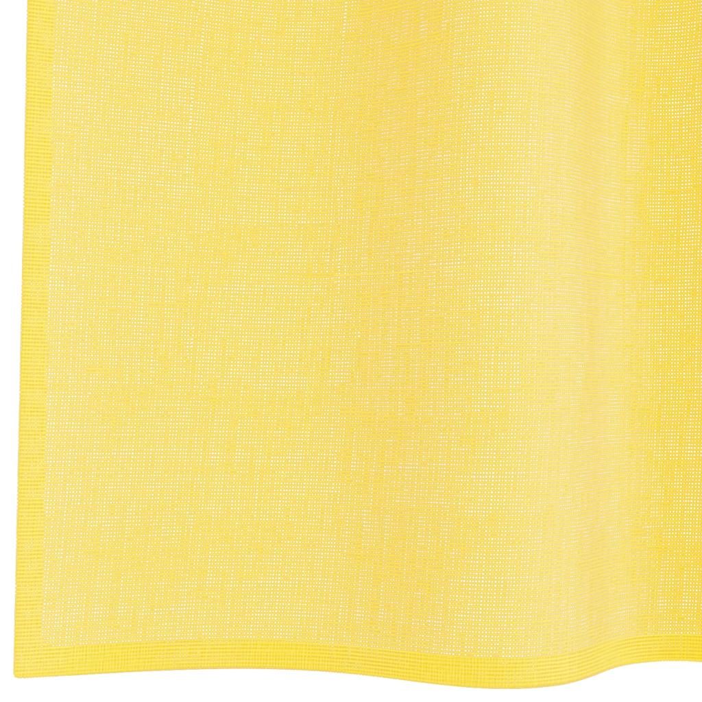 Gordijnen voile met roedezakken 2 st geel