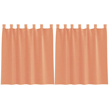 Voile gordijnen met roedezakken 2 st terracotta