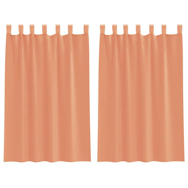 Voile gordijnen met roedezakken 2 st terracotta