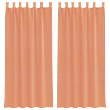 Voile gordijnen met roedezakken 2 st terracotta