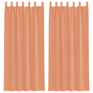 Voile gordijnen met roedezakken 2 st terracotta