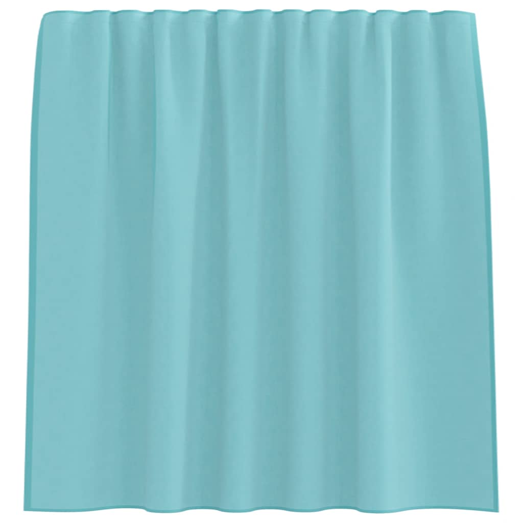 Gordijnen voile met roedezakken 2 st turkoois