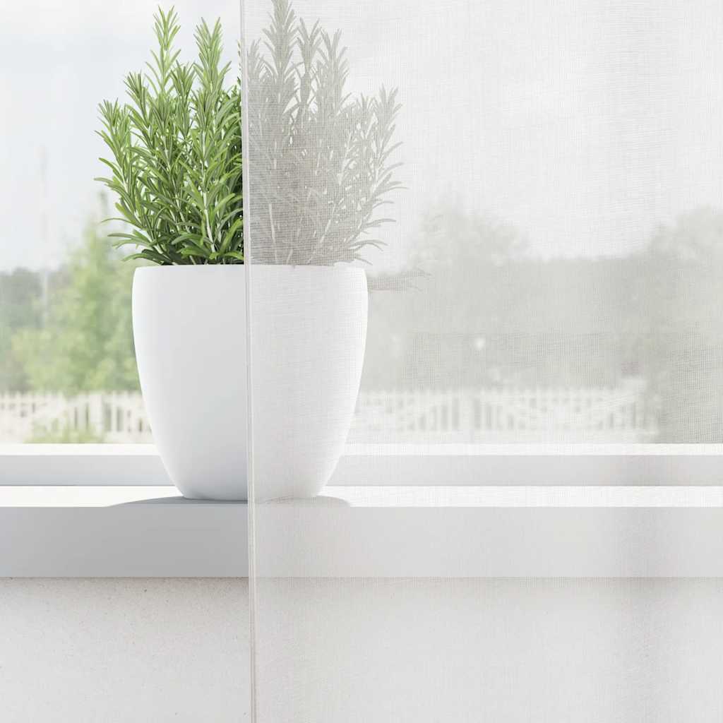 Gordijnen voile met roedezakken 2 st wit