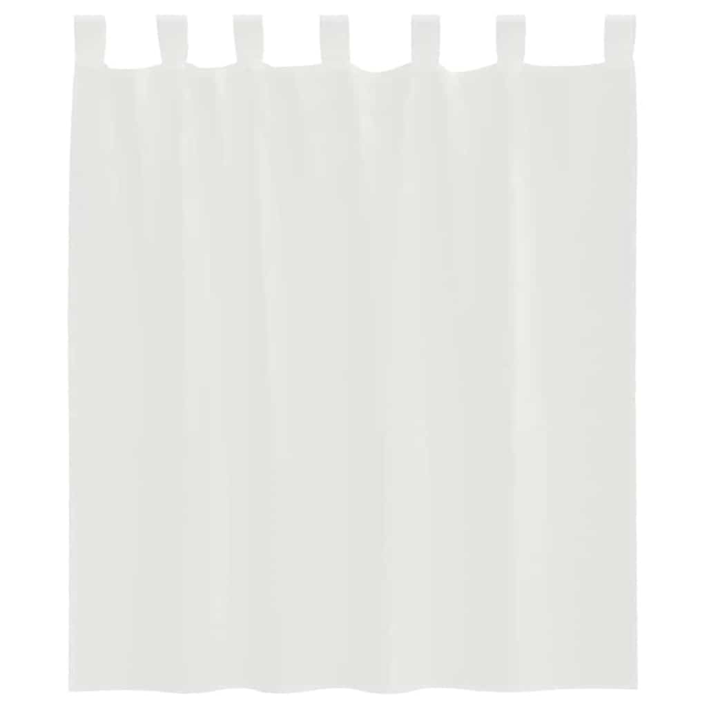 Gordijnen voile met roedezakken 2 st wit