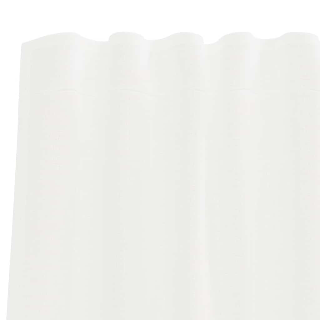 Gordijnen voile met roedezakken 2 st wit