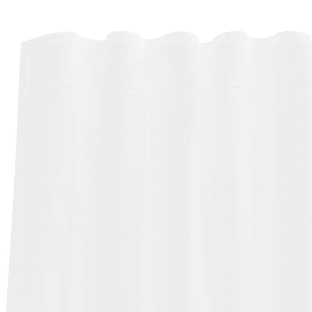 Gordijnen voile met roedezakken 2 st wit