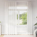 Gordijnen voile met roedezakken 2 st wit