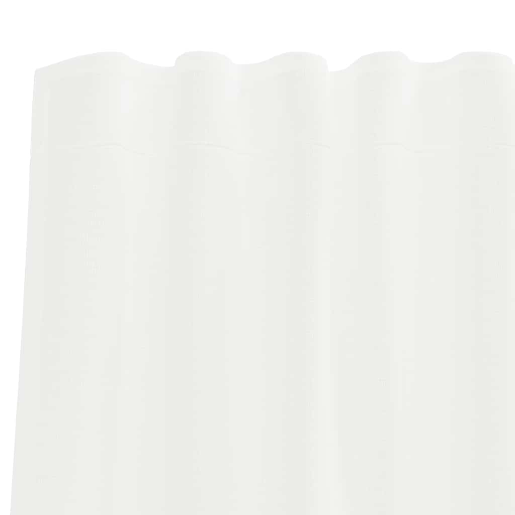 Gordijnen voile met roedezakken 2 st wit