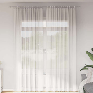 Gordijnen voile met roedezakken 2 st wit