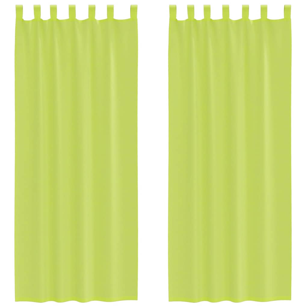 Gordijnen voile met lipje Top 2 st Appelgroen