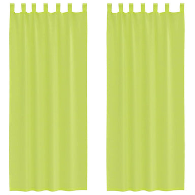 Gordijnen voile met lipje Top 2 st Appelgroen