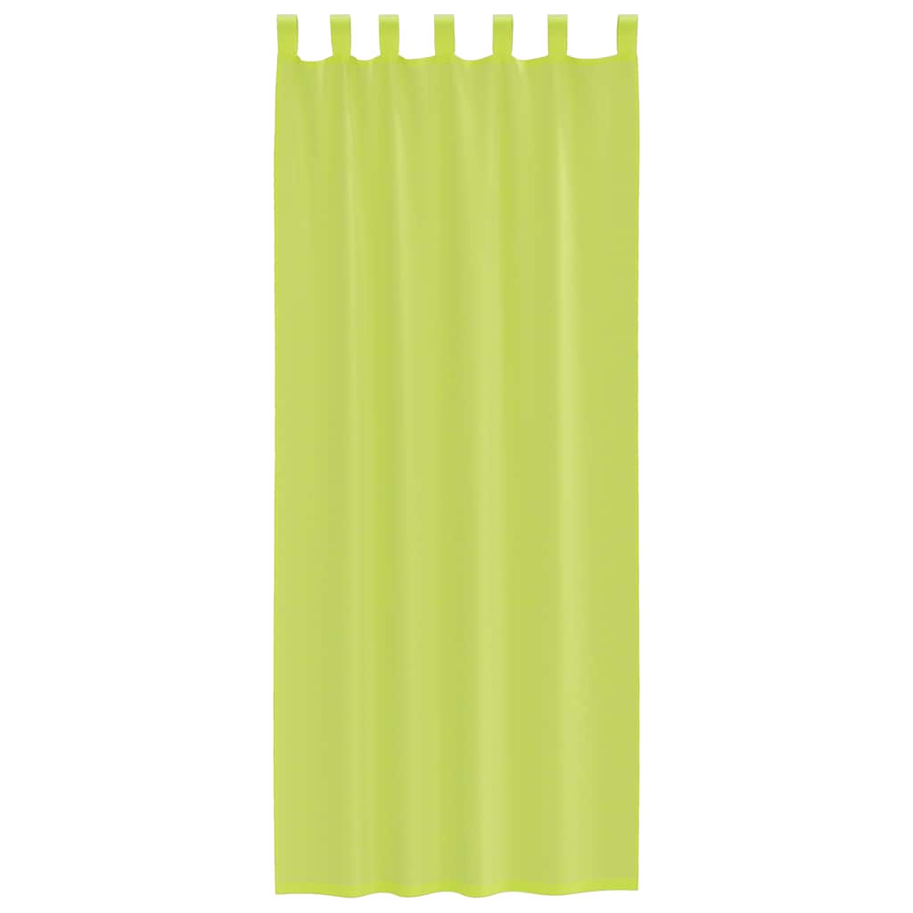Gordijnen voile met lipje Top 2 st Appelgroen