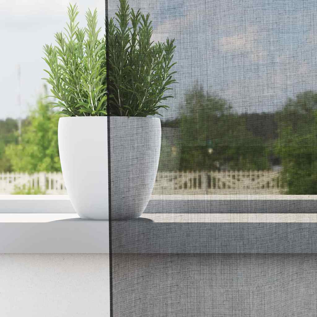 Gordijnen voile met tab top 2 st zwart