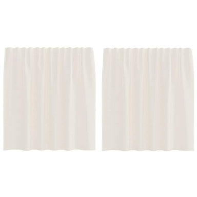 Gordijnen voile met Tab Top 2 st crèmekleurig