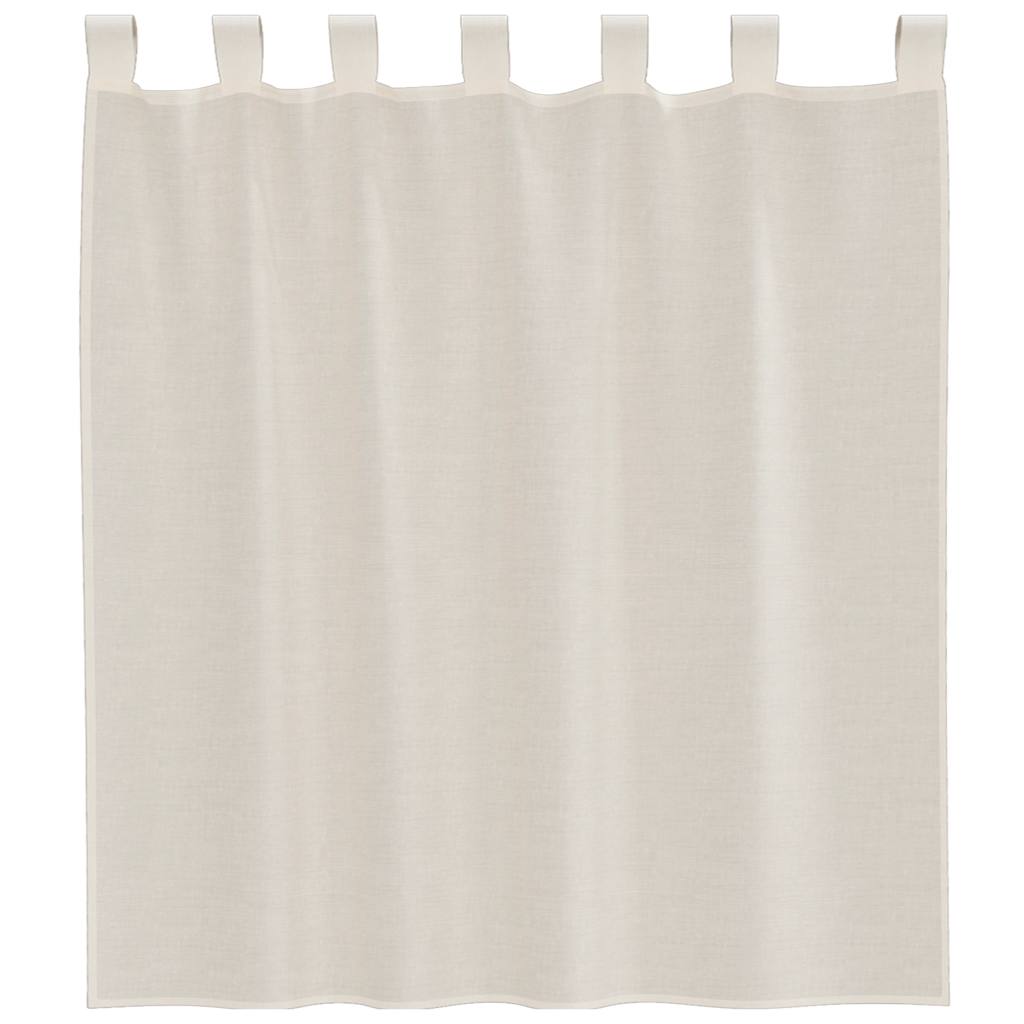 Gordijnen voile met Tab Top 2 st crèmekleurig