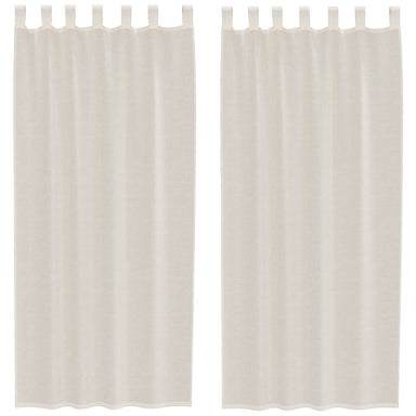 Gordijnen voile met Tab Top 2 st crèmekleurig