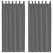 Gordijnen voile met lussen 2 st 140x245 cm donkergrijs