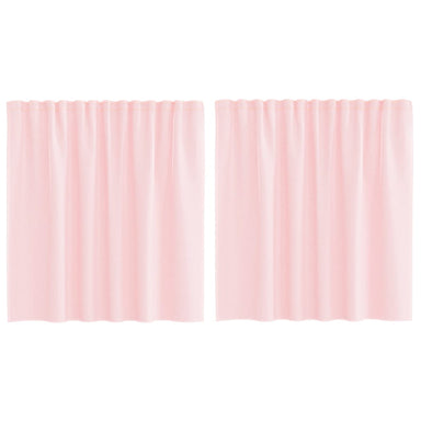 Gordijnen voile met lussen 2 st 140x140 cm lichtroze