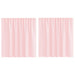 Gordijnen voile met lussen 2 st 140x140 cm lichtroze