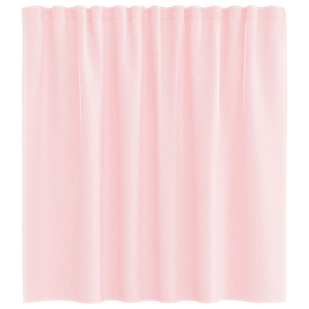 Gordijnen voile met lussen 2 st 140x140 cm lichtroze