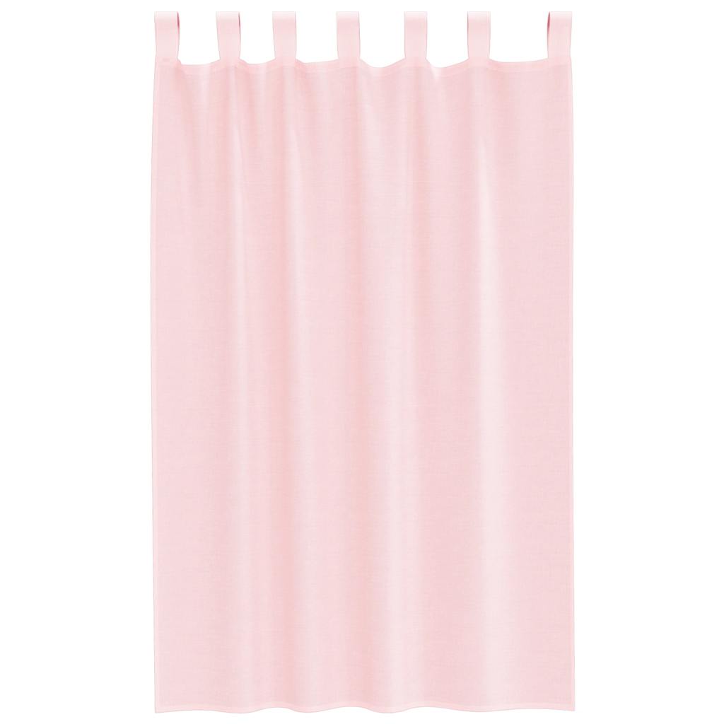 Gordijnen voile met lussen 2 st 140x175 cm lichtroze