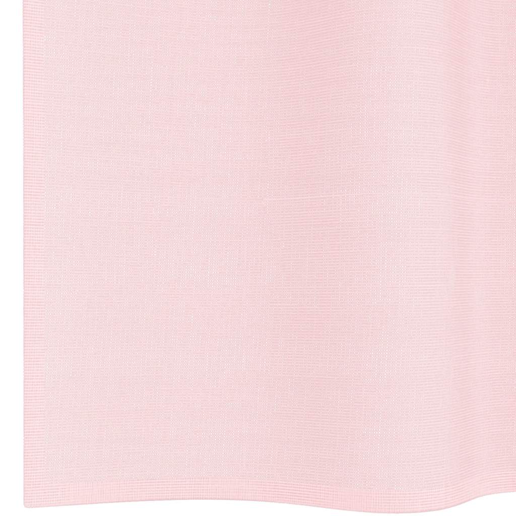 Gordijnen voile met lussen 2 st 140x260 cm lichtroze