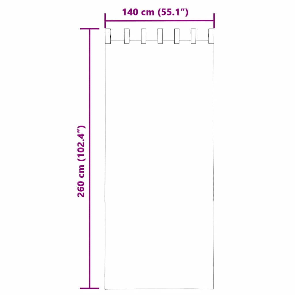 Gordijnen voile met lussen 2 st 140x260 cm lichtroze