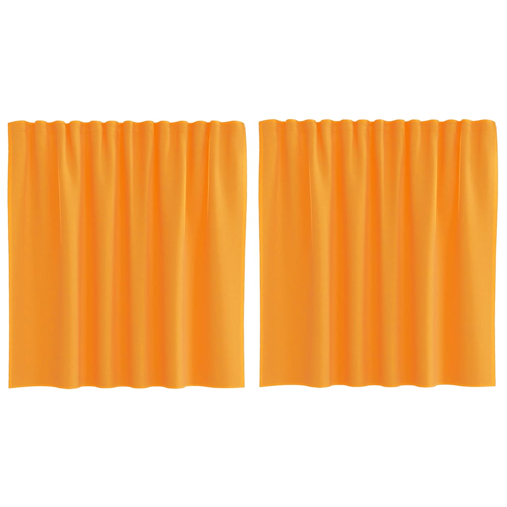 Gordijnen voile met lussen 2 st 140x140 cm oranje