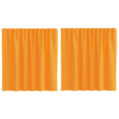Gordijnen voile met lussen 2 st 140x140 cm oranje