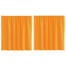Gordijnen voile met lussen 2 st 140x140 cm oranje